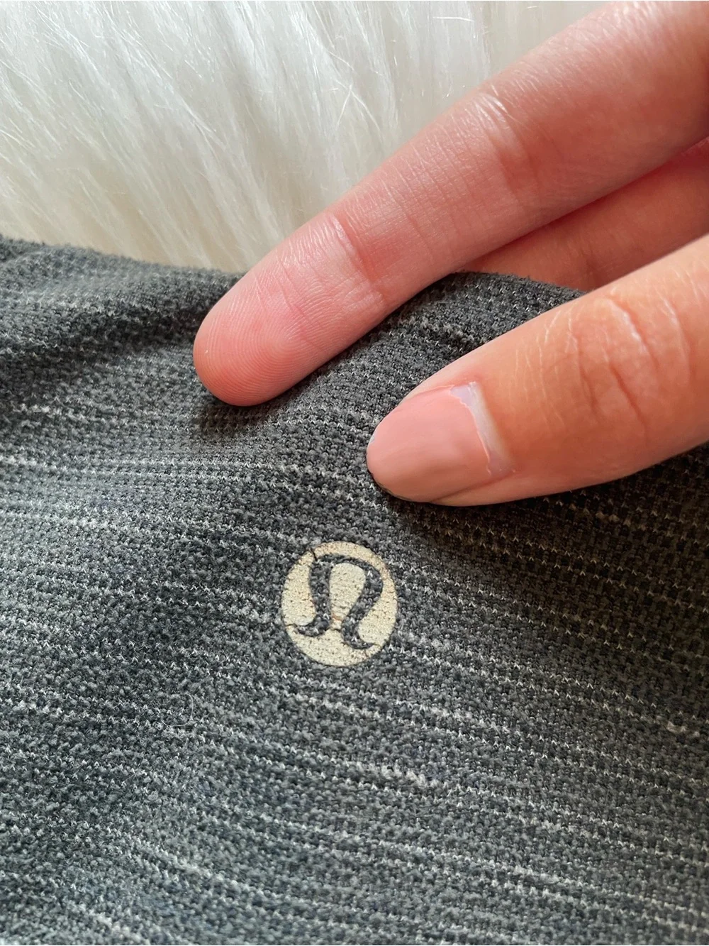Lululemon gray knit panel leggings women’s M medium full length long legging